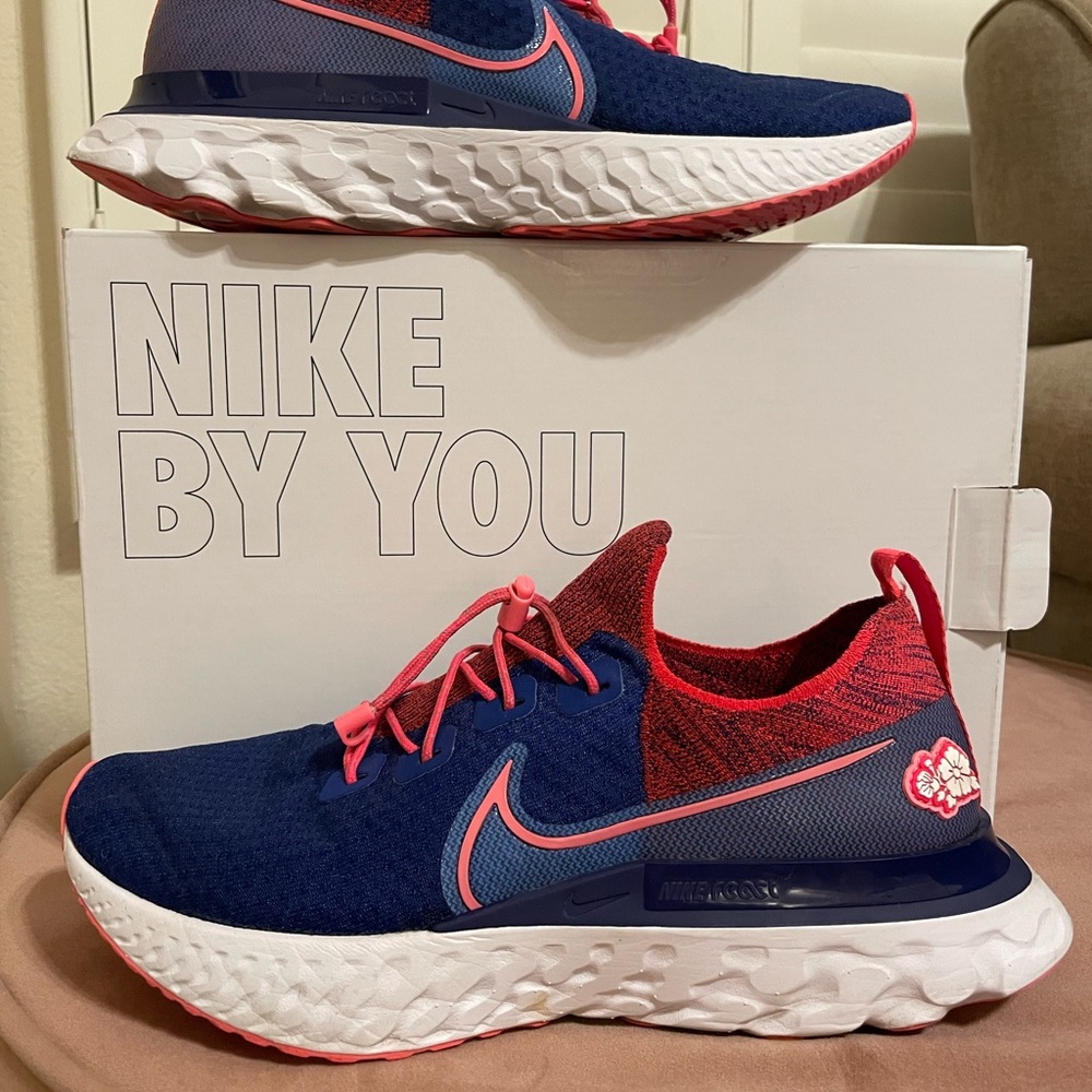 Size 9.5 Custom Nike React Infinity Run Flyknit P… - image 4